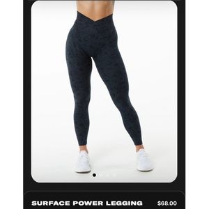 Alphalete Surface Power Legging 27" - Pebble Print Black